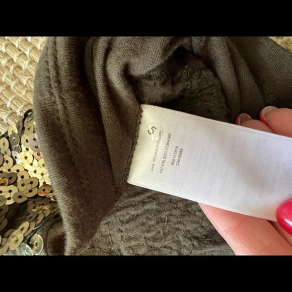 Michael Michael Kors Sequined Tank Top in Army Green - Picture 11 of 14